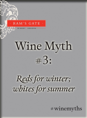Wine Myth Number Three: Reds for winter; whites for summer